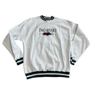 Vintage Somers TWO RIVERS Golf Course Embroidered Sweatshirt Made in USA size XL